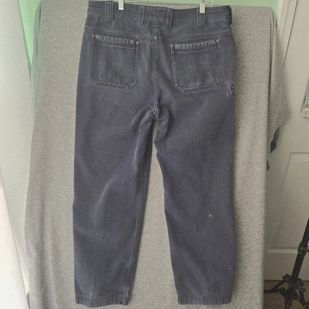 Duluth Trading Fire Hose Carpenter Pants‎ Mens 38x32 Gray Cotton Canvas Workwear